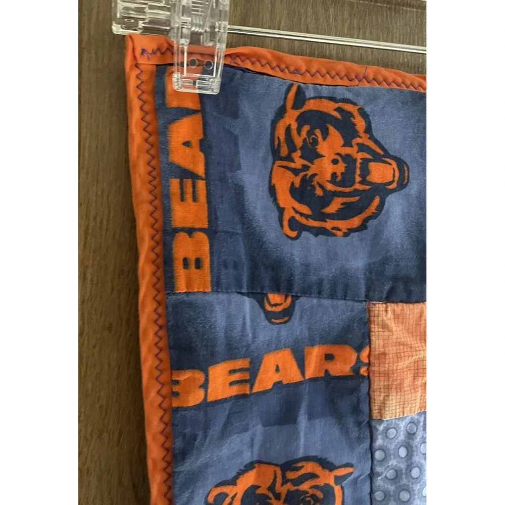 Baby Blanket Chicago Bears Cars Trucks‎ Crib Quilt Handmade 28 x 38